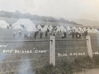 Vintage Real Photograph Postcard - Yeovil Boys Brigade Camp 1906 Topographical