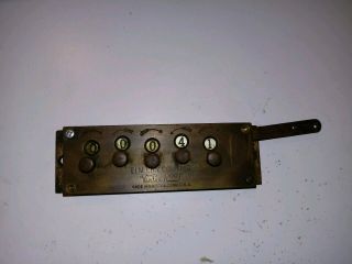Vintage Brass Elm City Counter Veeder - Root Bristol,  Conn.
