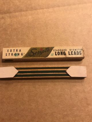 Vintage Scripto Green Long Leads For Mechanical Pencils E 540 Rare Standard
