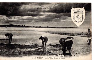 Over 100 Year Old Vintage Postcard Of St Malo France