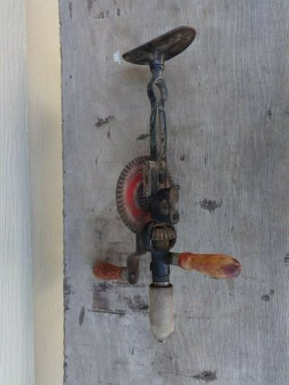 Vintage Millers Falls No.  12 Shoulder / Breast Brace Hand Drill 2 Speed W/ Level