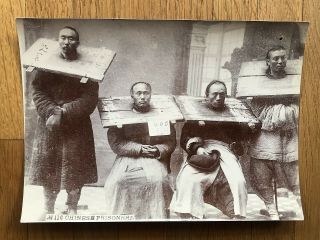 China Old Photo Chinese Prisoners Tsingtau Tientsin Peking