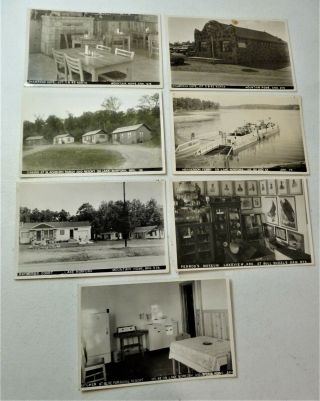 7 Vintage Real Photo Postcards,  Lake Norfork,  Bull Shoals,  Mountain Home,  Arkansas