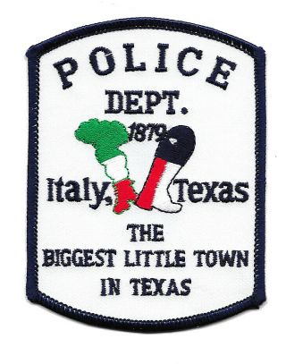 Police Patch Texas Italy The Biggest Little Town In Boots 1879 Sheriff Shoulder