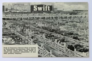 Postcard Swift & Company’s Plant And Union Stock Yards,  Chicago,  Illinois,  1951