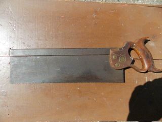 Vintage Henry Disston & Sons 14 " Back Saw