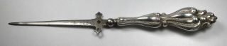 Vintage Sterling Silver Hollow Handle Letter Opener