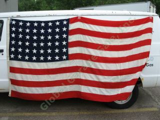 Vintage 48 - Star United States American Flag Sewn On Stars 59 " X111 " 5’x9 1/4’ Nr