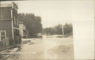 Waterville Mn Flood Lumber Co Store 1908 Real Photo Postcard