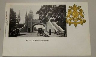 Quebec - Postcard - 141 St - Louis Gate (crest) W.  G.  Macfarlane