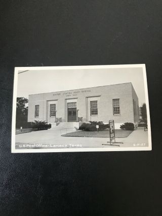 Vintage Rppc 1962 Us Post Office Lamesa Texas Real Photo Postcard