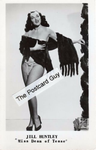Sexy Jill Huntley Miss Tease Pin Up Burlesque Stripper Real Photo Postcard Rp