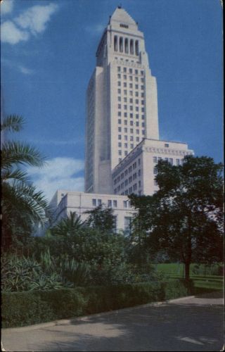 Los Angeles City Hall California Ca Union 76 Advertising 1960s