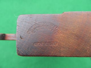 Antique Wood Plane H Chapin UNION FACTORY WARRANTED No.  138 7/8 8