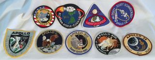 Vintage Set 17 Nasa Apollo,  Skylab Spaceflight Patches From A - B Emblem Factory