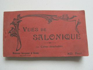 French Titled Vintage Postcard Book Of 20 Of Salonica Thessalonica Greece