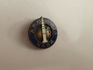 Vintage 1969 Apollo 11 Nasa Program Employee Appreciation Pin