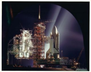 Nasa Photo First Space Shuttle Mission Sts - 1 Columbia On Pad 39 - A