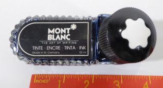 Vintage Mont Blanc Glass Ink Bottle Foot Shaped W Germany Full?