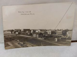 Vintage Real Picture Postcards 1910 Birds - Eye View Of Stetsonville Wisconsin