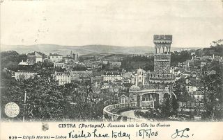 Portugal,  Sintra (cintra),  Panorama Visto Do Alto Dos Peniscos Posted 1905
