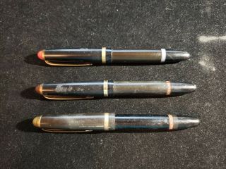 3 Vintage Koh - I - Noor Rapidograph Technical Pen No.  0,  1 & 2