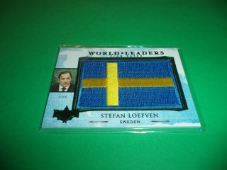 Decision 2016 Series 2 World Leaders Green Foil Flag Patch Stefan Loefven Wl19
