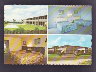 St George Island Florida Fl Buccaneer Inn 4 Views Continental Vintage Postcard