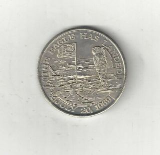 1969 Apollo 1 Flown Metal Mfa Medal Coin Medallion Columbia Eagle Nasa 1st Moon