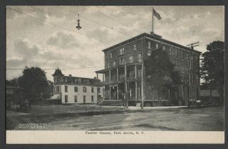 Port Jervis Ny: C.  1907 Postcard Fowler House (later Mitchell Inn)