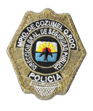 Police Patch Policia Mexico Cozumel Director Municipal Public Security Q.  Roo