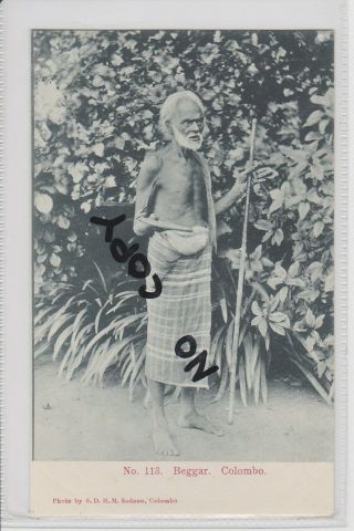 Ceylon,  A Beggar,  Colombo