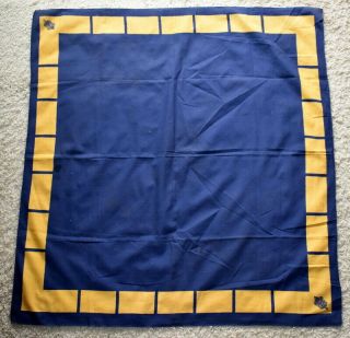 BOY SCOUT 1924 - 26 SCOUT NECKERCHIEF - BLUE AND YELLOW - FULL SQUARE 3