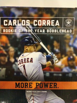 2015 Houston Astros Carlos Correa Bbwaa Rookie Of The Year Bobblehead