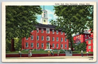 Cutler Hall At Ohio University In Athens,  Ohio Ou White Border Postcard