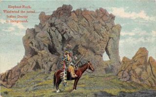 Elephant Rock Whirlwind The Noted Indian Doctor Ayp Expo Postcard 1909