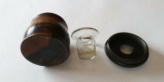 Lovely rare vintage/antique wooden screw top inkwell desk/writing collectable 5