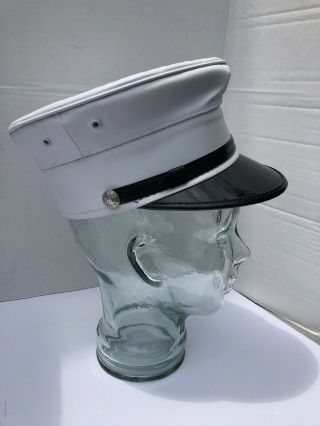 Vintage Philadelphia Fd Fireman White Dress Hat Size 6 7/8 Parade Uniform