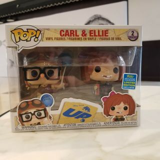 Funko Pop Disney Carl And Ellie - Up Sdcc Shared Exclusive In Hand Fast Shiping