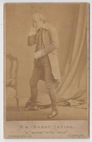 Stage Cdv - Henry Irving,  Celebrated Actor,  As Mathias In The Bells