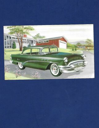 Vintage Postcard Ad 1955 Buick 41 Special Sedan Mid Century House