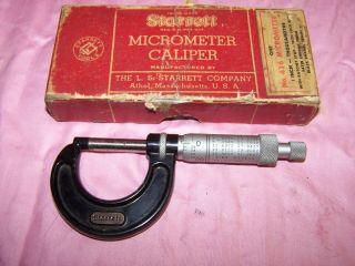 Vintage Starrett 1 " Micrometer 436