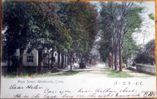 1906 Postcard: Main Street - Westbrook,  Connecticut Ct