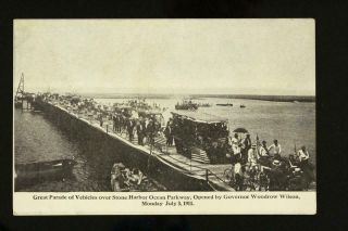 Vintage Postal History Postcard Stone Harbor Ocean Parkway Woodrow Wilson 1911