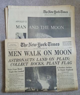 York Times July 21,  1969 Moon Walk Plus July 17,  1969 Apollo 11 Suppl