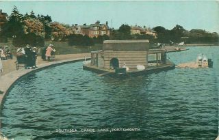 Pc Southsea Canoe Lake Portsmouth Hampshire By M & Co Posted 1921