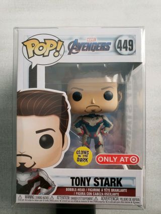 Funko Pop Tony Stark 449 Target Exclusive Avengers Endgame Iron Man Gitd
