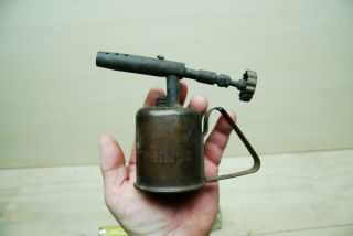Antique Miniature Brass Soldering Gun 802 Trademark Primus B.  A.  Hjorth Sweden