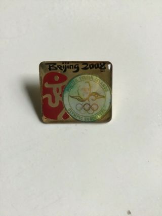 British Virgin Islands Olympic Games Committee Pin Rare Noc Beijing Olympics