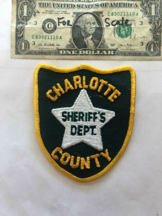 Rare Charlotte County Florida Police Patch Sheriff 